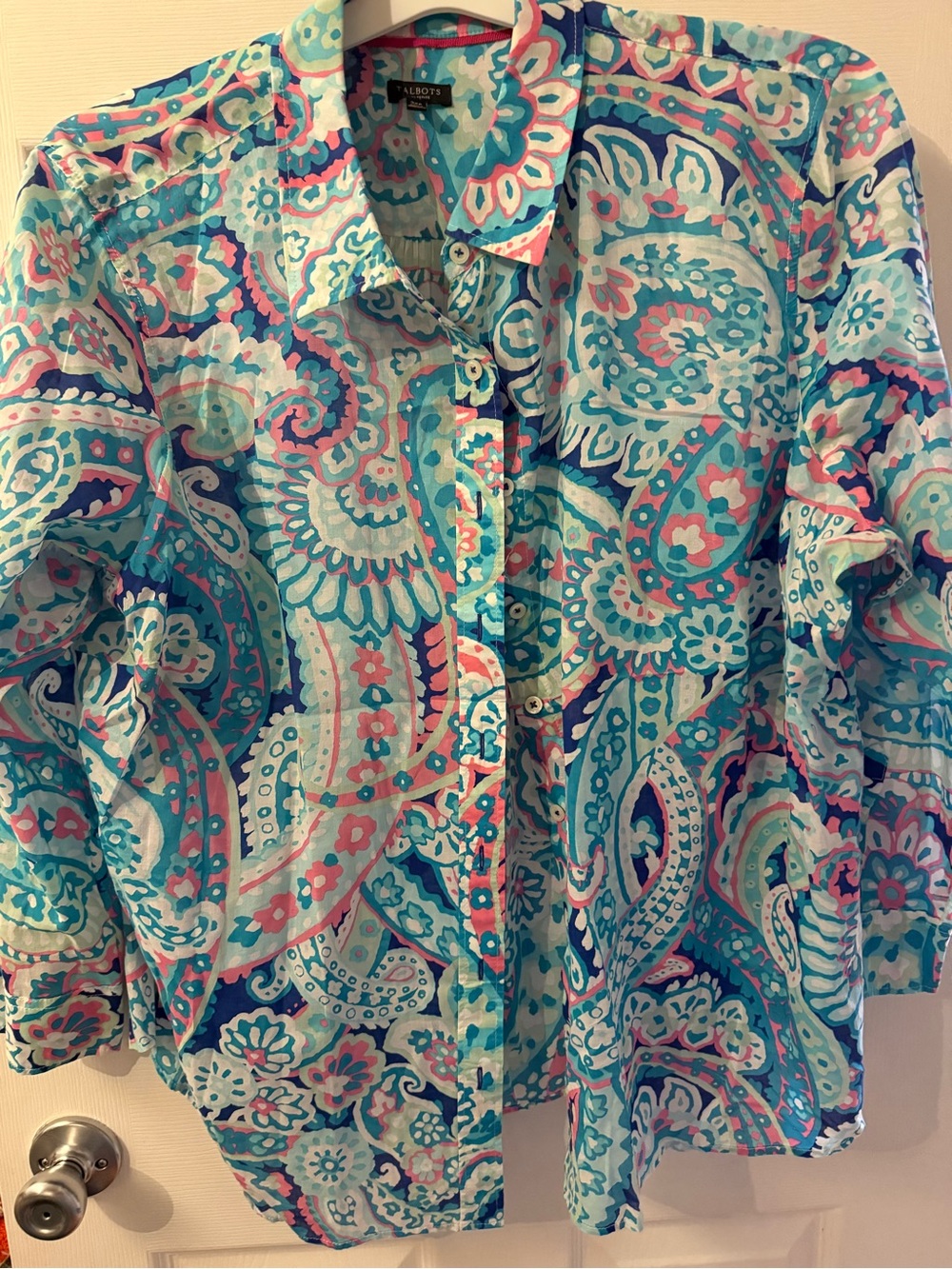Talbots women’s 3x petite button down blouse shirt